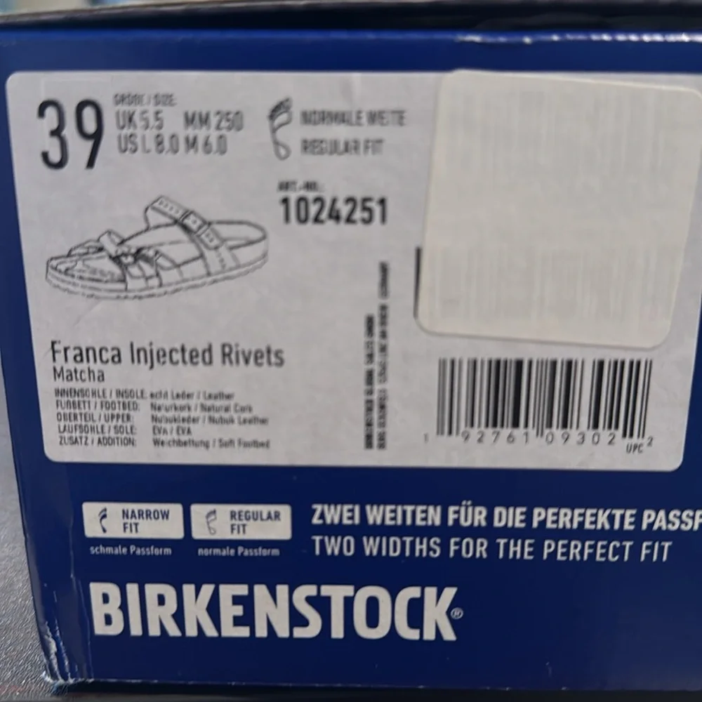 Birkenstock Franca Injected Rivets Sandals - Size 39 - Matcha - Picture 6 of 8